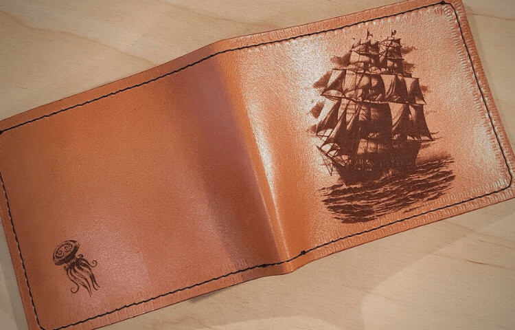 Laser engraving on Leather