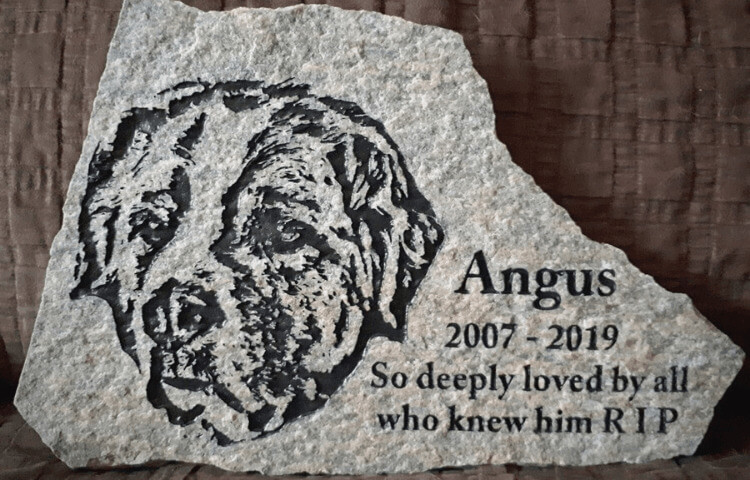 Laser engraving on Stone